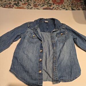 Boys Old Navy Classic Blue Denim Shirt. Size 3t